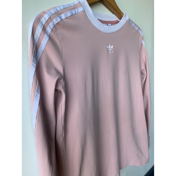 Small, Adidas, Essentials blush beige 3 stripe long sleeve - Picture 5 of 14